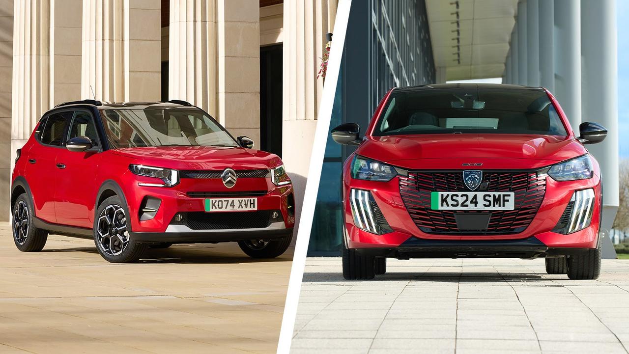 Citroen e-C3 and Peugeot e-208 side by side