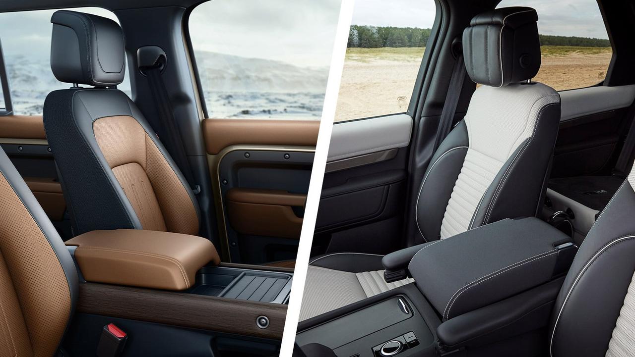 Land Rover Defender vs Discovery – front seats