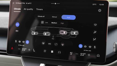 Volvo EX60 air con menu