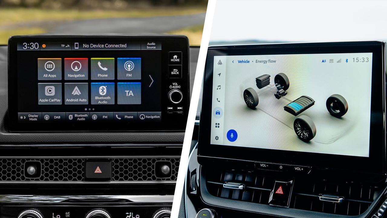 Honda Civic vs Toyota Corolla screen