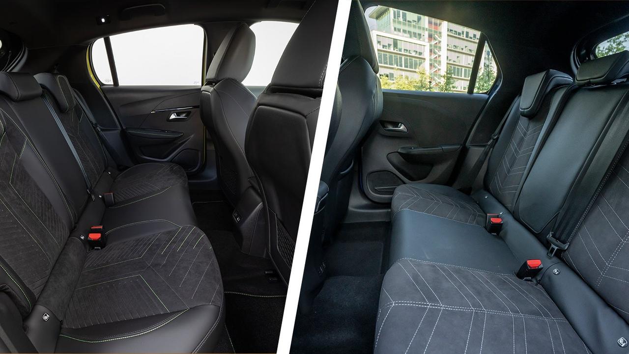 Peugeot 208 vs Vauxhall Corsa rear seats
