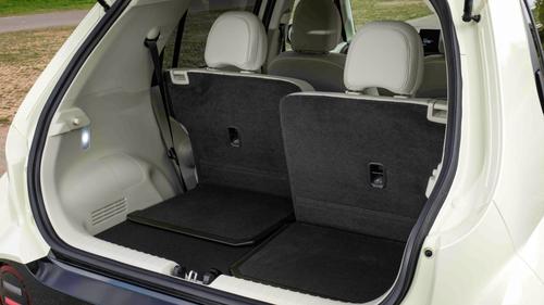 Hyundai Inster boot with one seat slid forwards