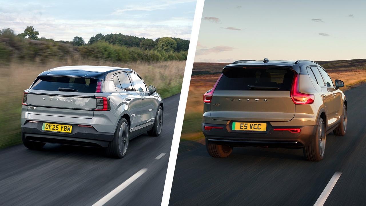 Volvo EX30 vs EX40 – rear three quarter