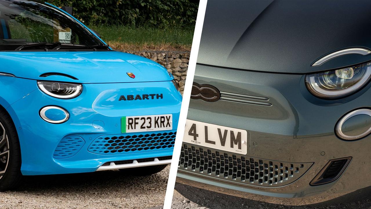 Abarth 500 vs Fiat 500 front