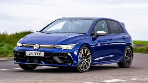 VW Golf R driving around corner