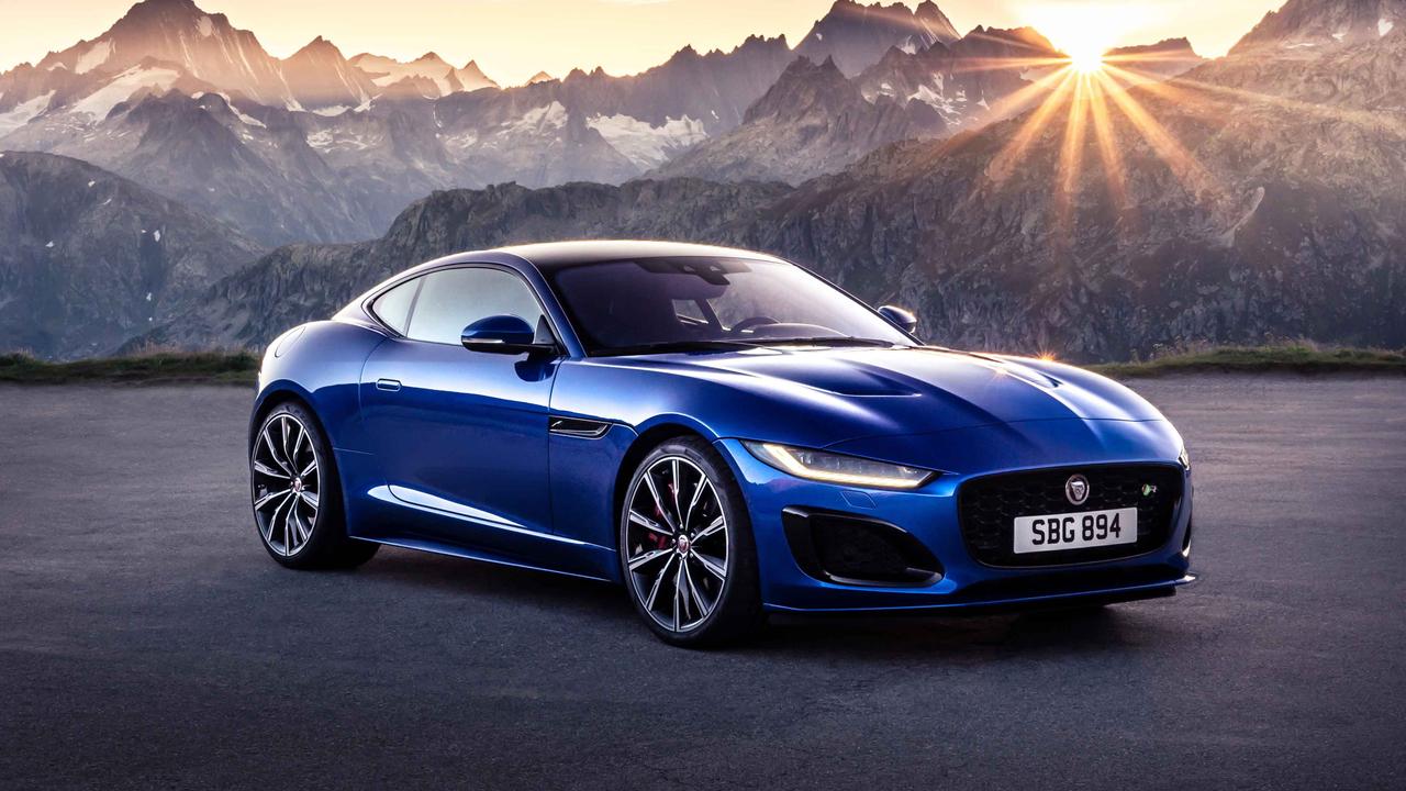 Jaguar F-Type in dawn mountain scenery