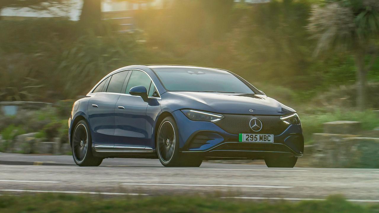 Mercedes EQE Saloon in blue