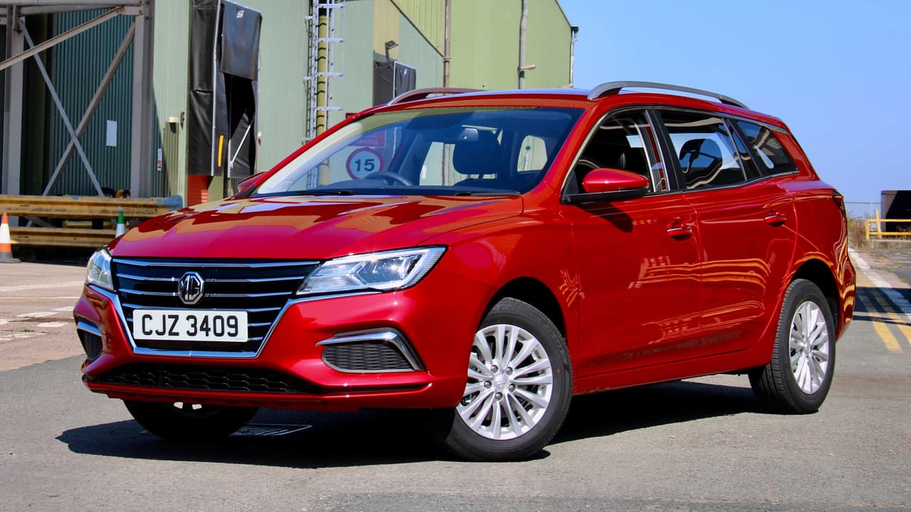 Red MG5 estate