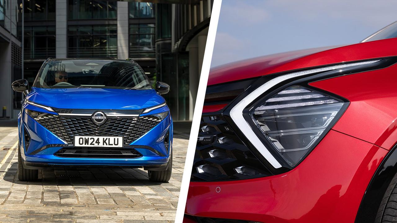 Nissan Qashqai vs Kia Sportage front-end detail