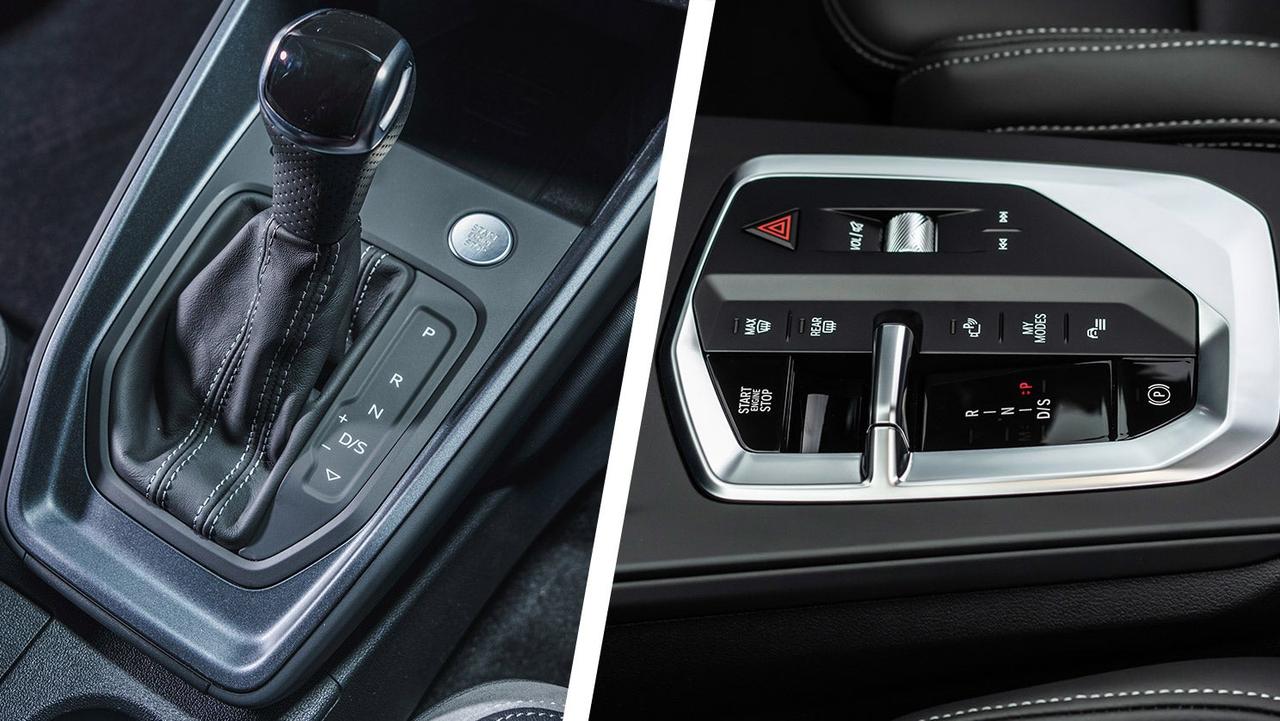 Audi A1 vs BMW 1 Series – gear selector detail