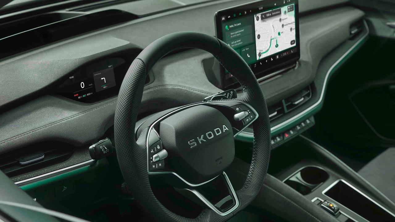 2025 Skoda Enyaq steering wheel