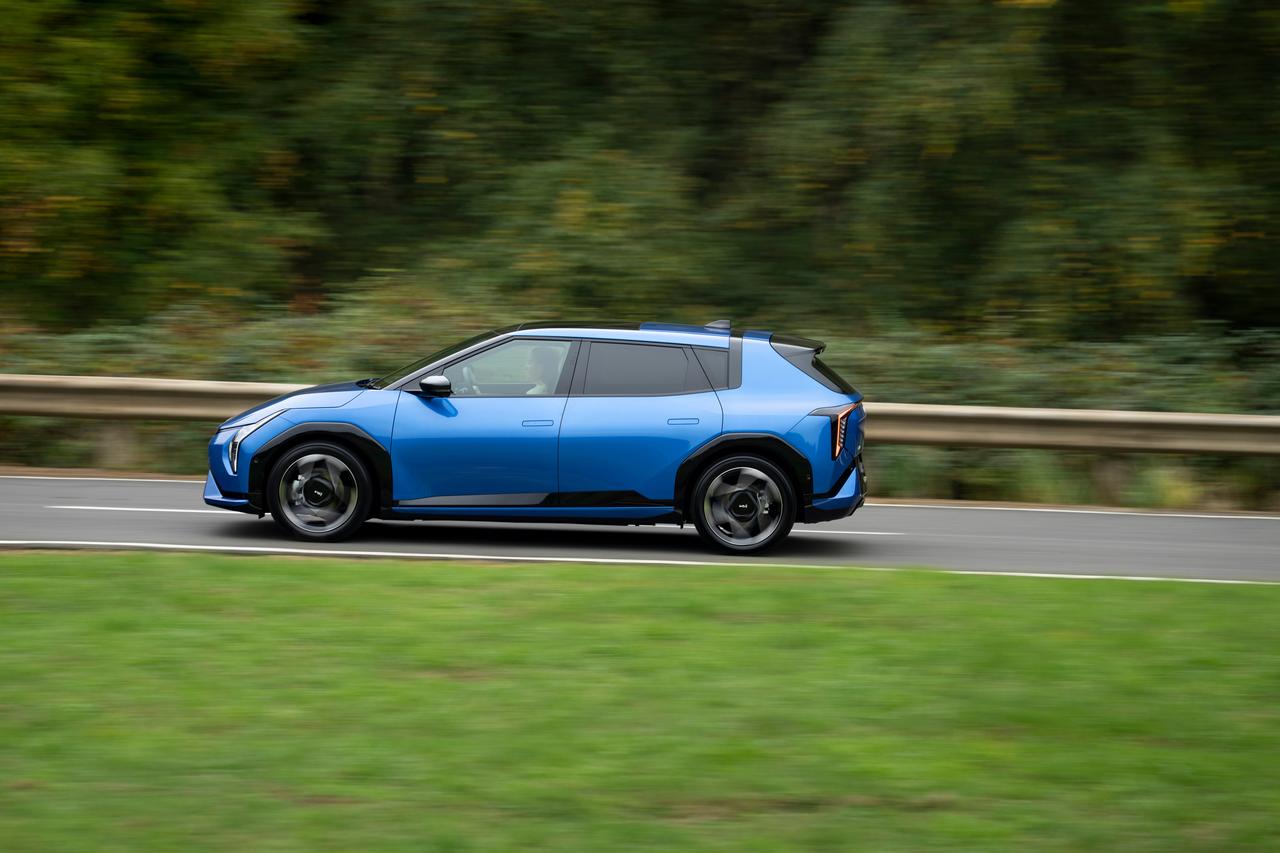 Kia EV4 side driving shot