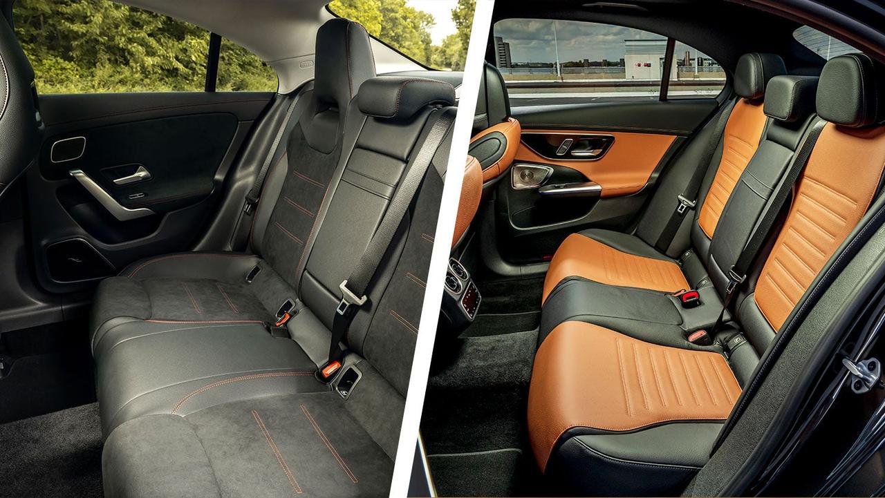 Mercedes CLA vs C-Class rear seats