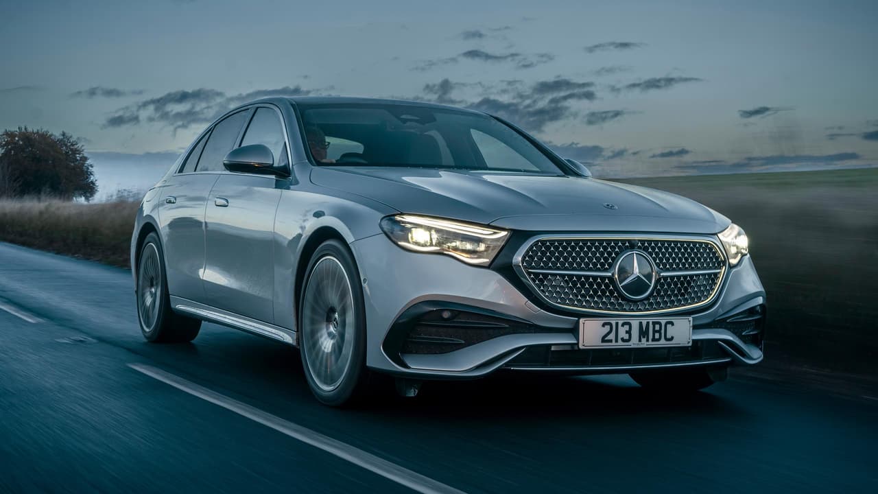 New Mercedes E-Class driving