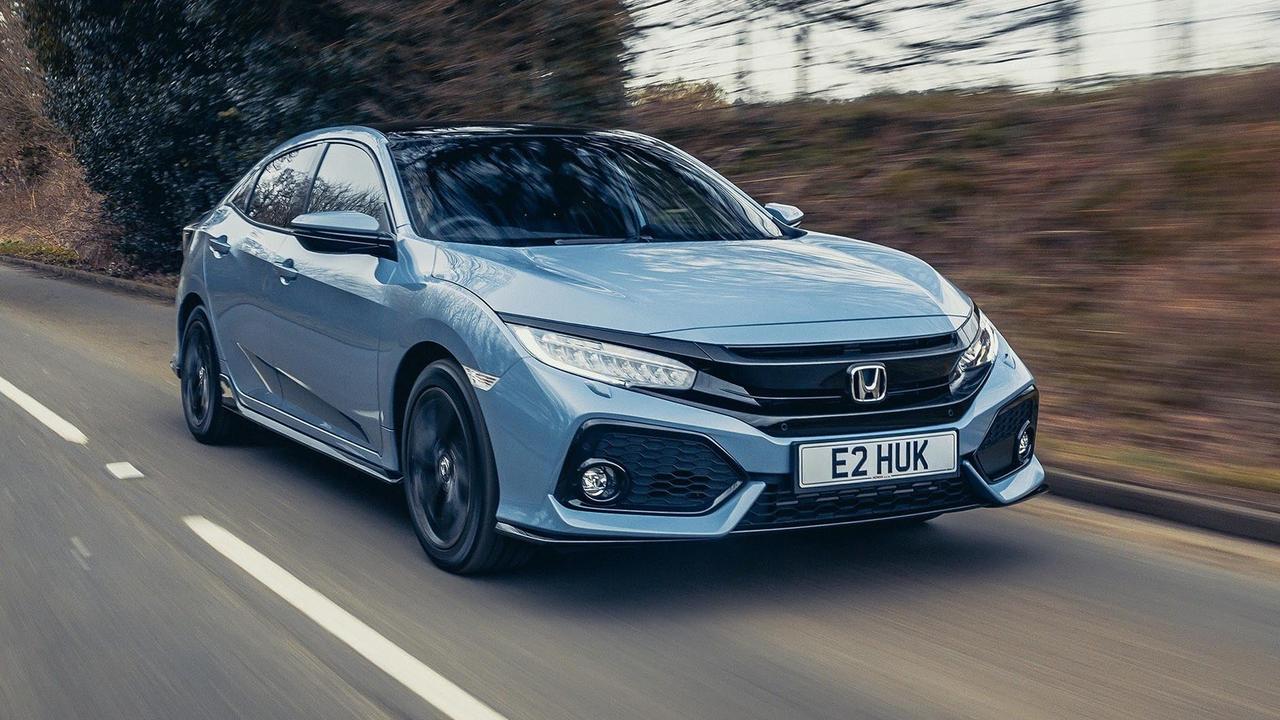 Grey Honda Civic driving