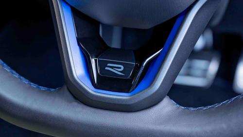 VW Golf R steering wheel badge