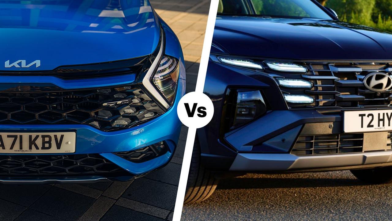 Kia Sportage vs Hyundai Tucson front detail