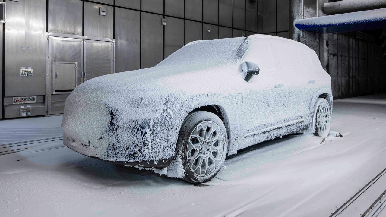 New Mercedes GLB under ice