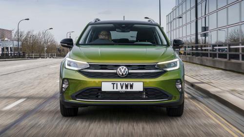 Volkswagen Taigo driving front view