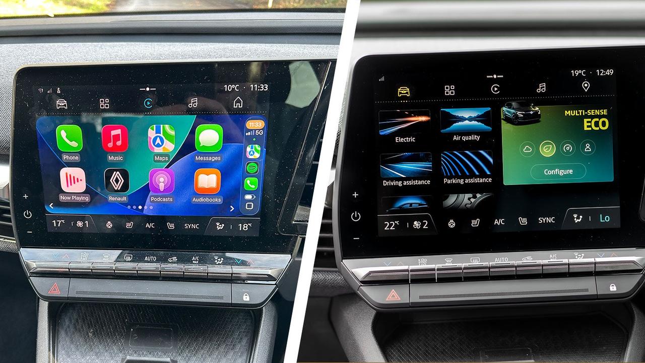 Renault Megane E-Tech Equilibre vs Techno screen
