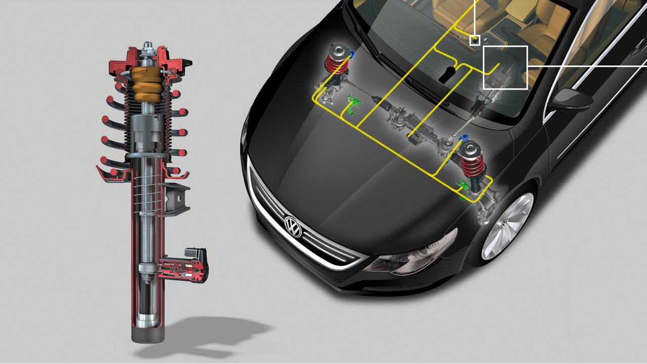 Volkswagen Passat CC with adaptive damper graphic