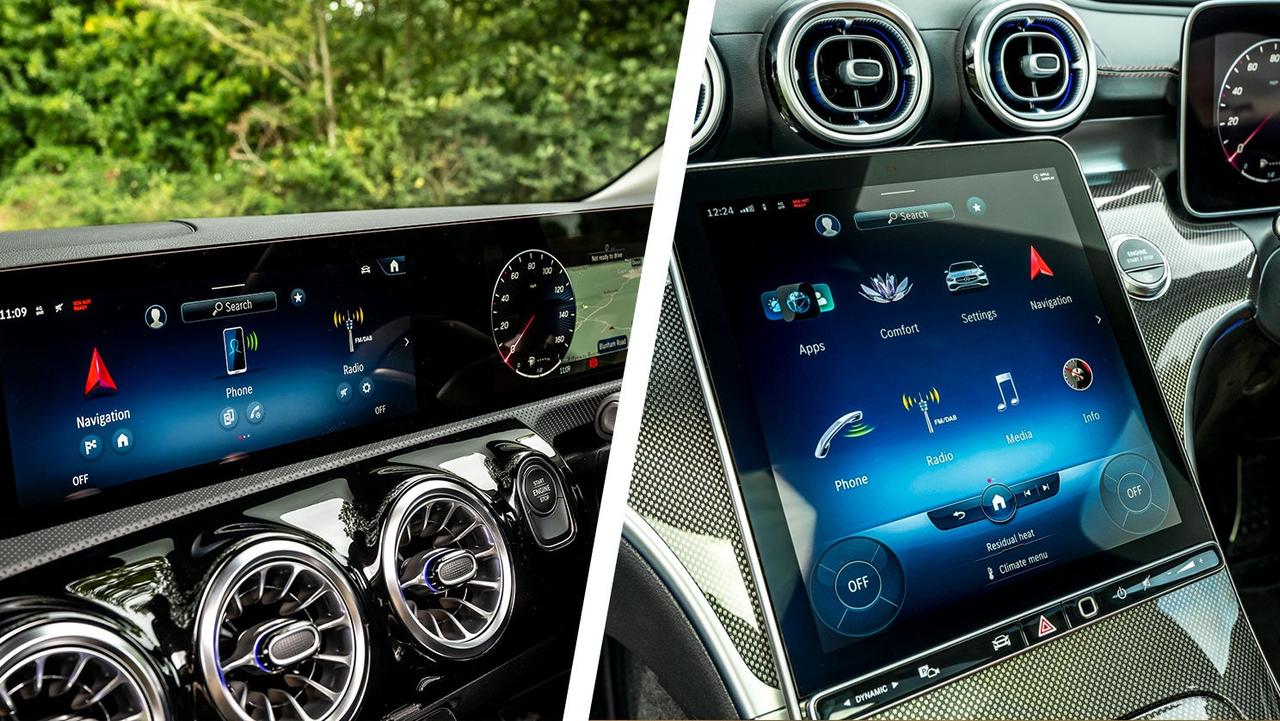 Mercedes CLA vs C-Class touchscreens