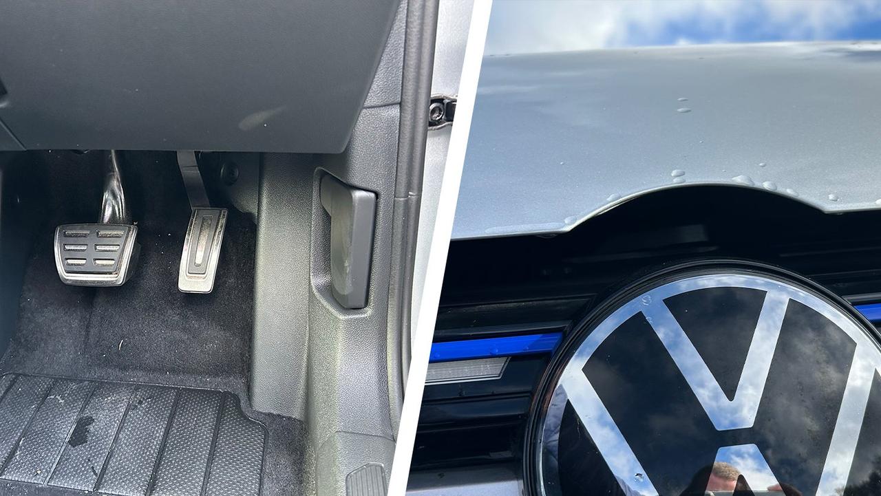 VW Golf bonnet opening