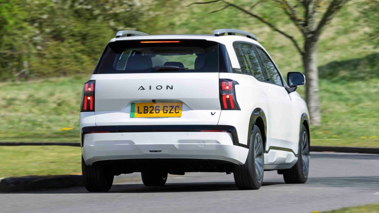 Aion V braking, rear view