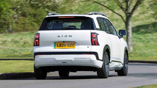 Aion V braking, rear view