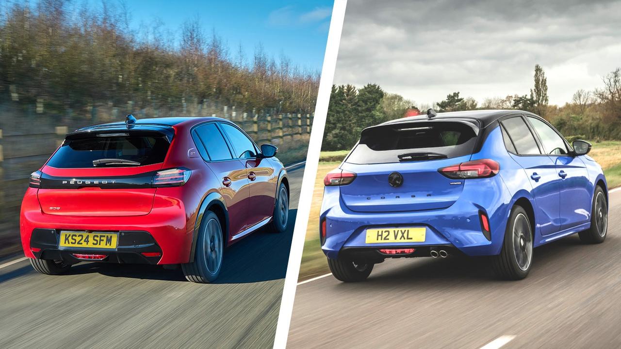 Peugeot 208 vs Vauxhall Corsa rear