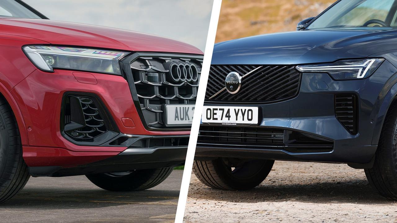 Audi Q7 vs Volvo XC90 front detail