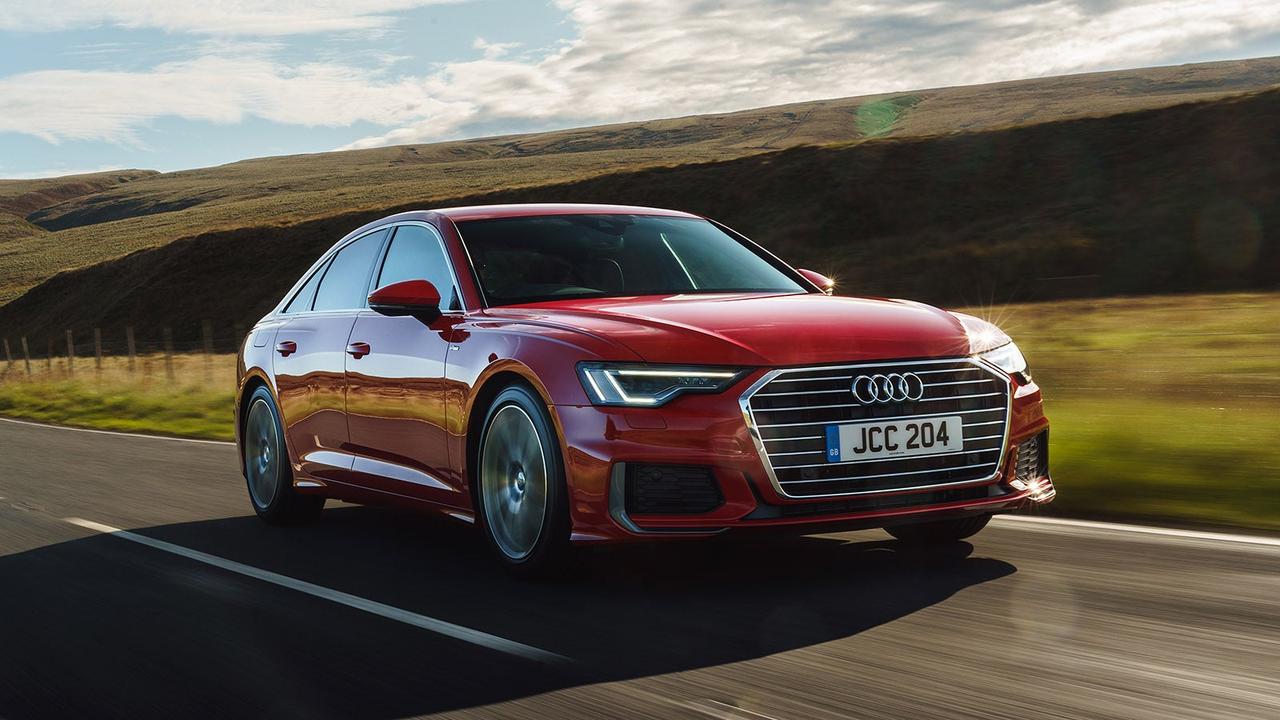 Audi A6 saloon in red