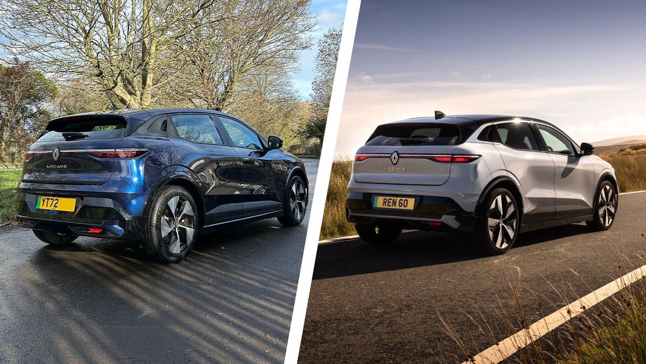 Renault Megane E-Tech Equilibre vs Techno rear
