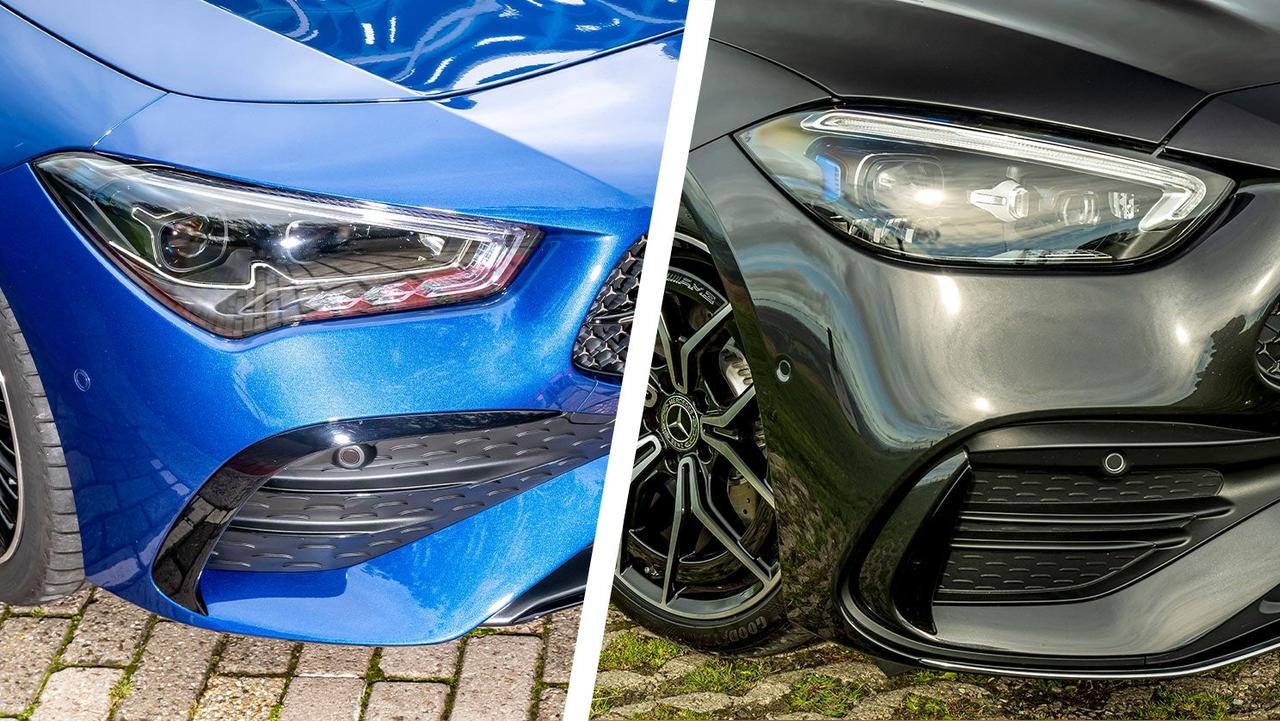 Mercedes CLA vs C-Class headlight
