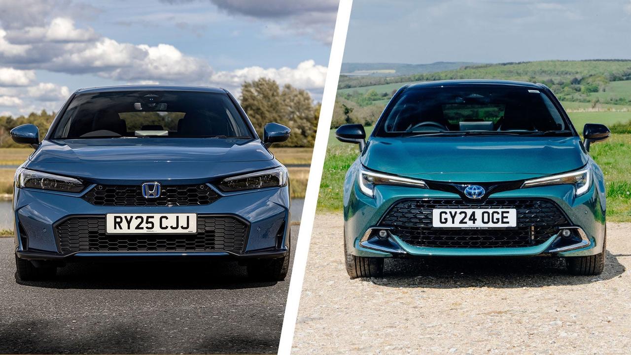 Honda Civic vs Toyota Corolla front