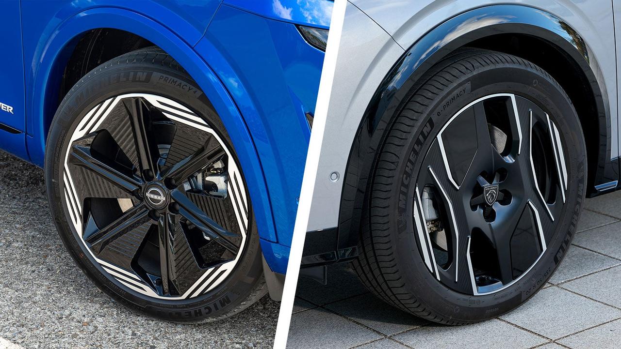 Nissan Qashqai vs Peugeot 3008 alloy wheels