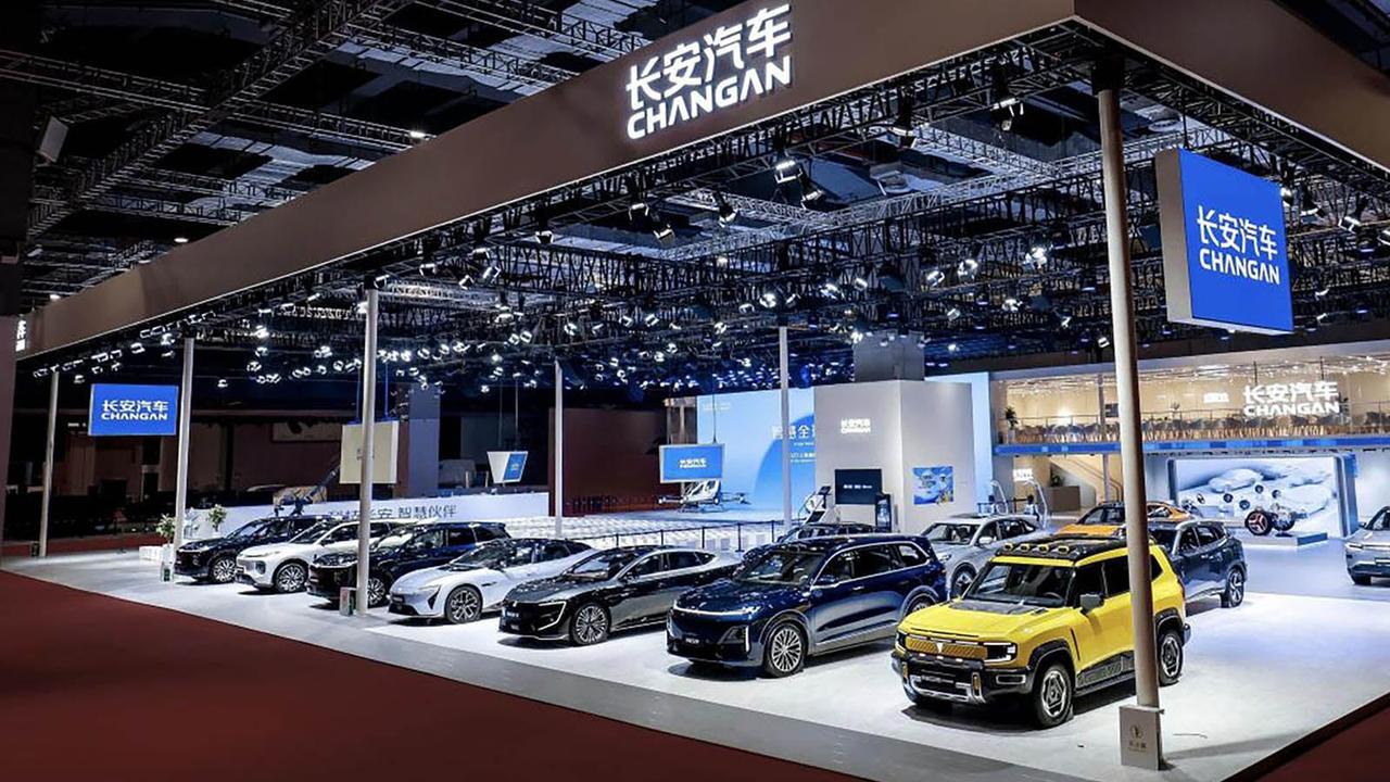 Changan cars at a motor show