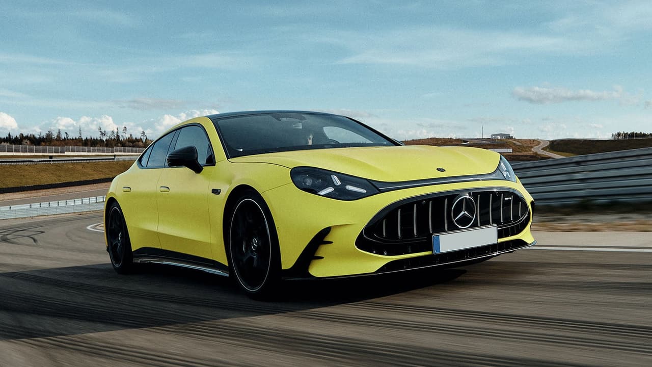 Mercedes-AMG GT 4-Door Coupe in yellow