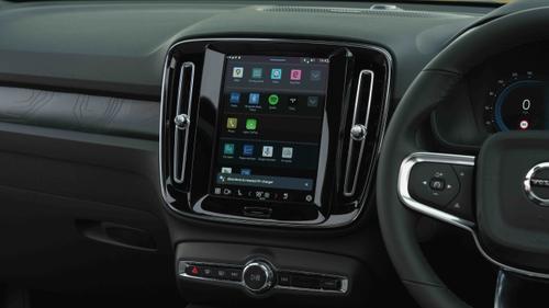 Volvo EX40 touchscreen home menu