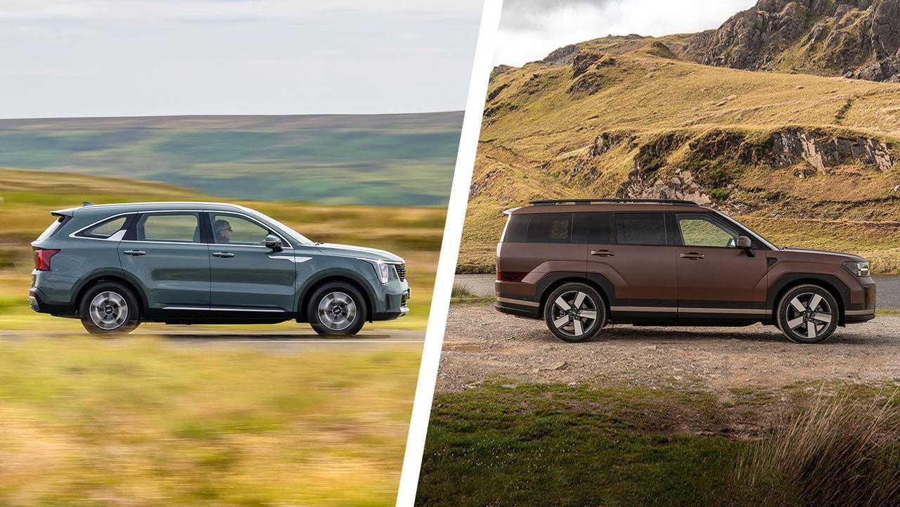 Kia Sorento vs Hyundai Santa Fe – side