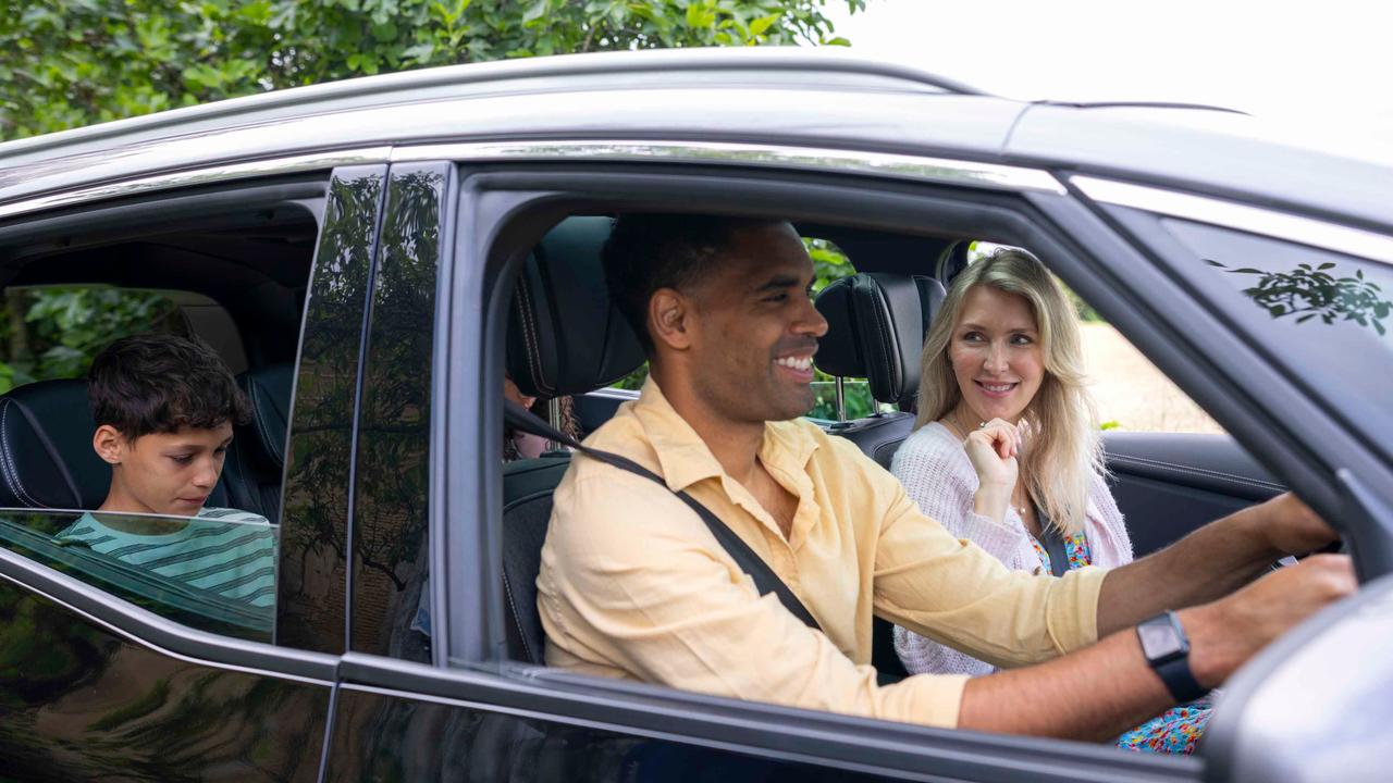 Family in car