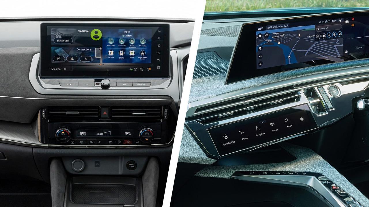 Nissan Qashqai vs Peugeot 3008 touchscreen