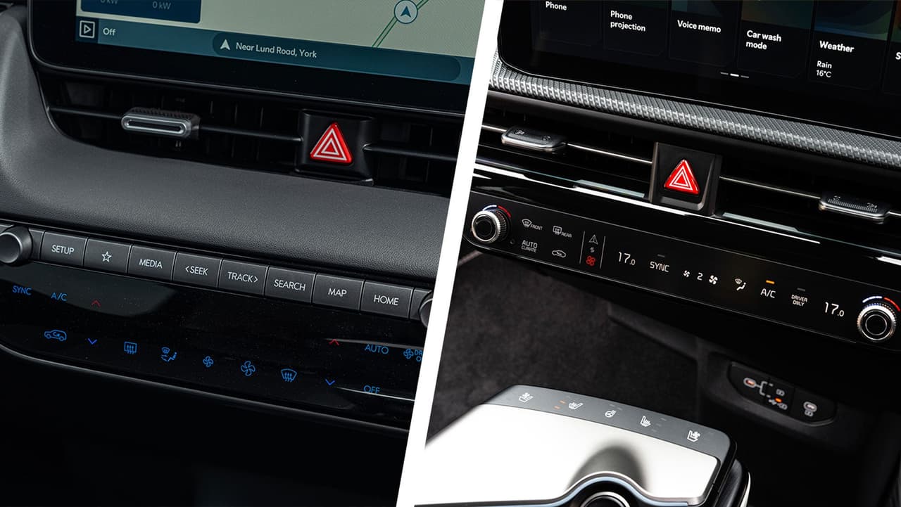 Hyundai Ioniq 5 vs Kia EV6 interior detail
