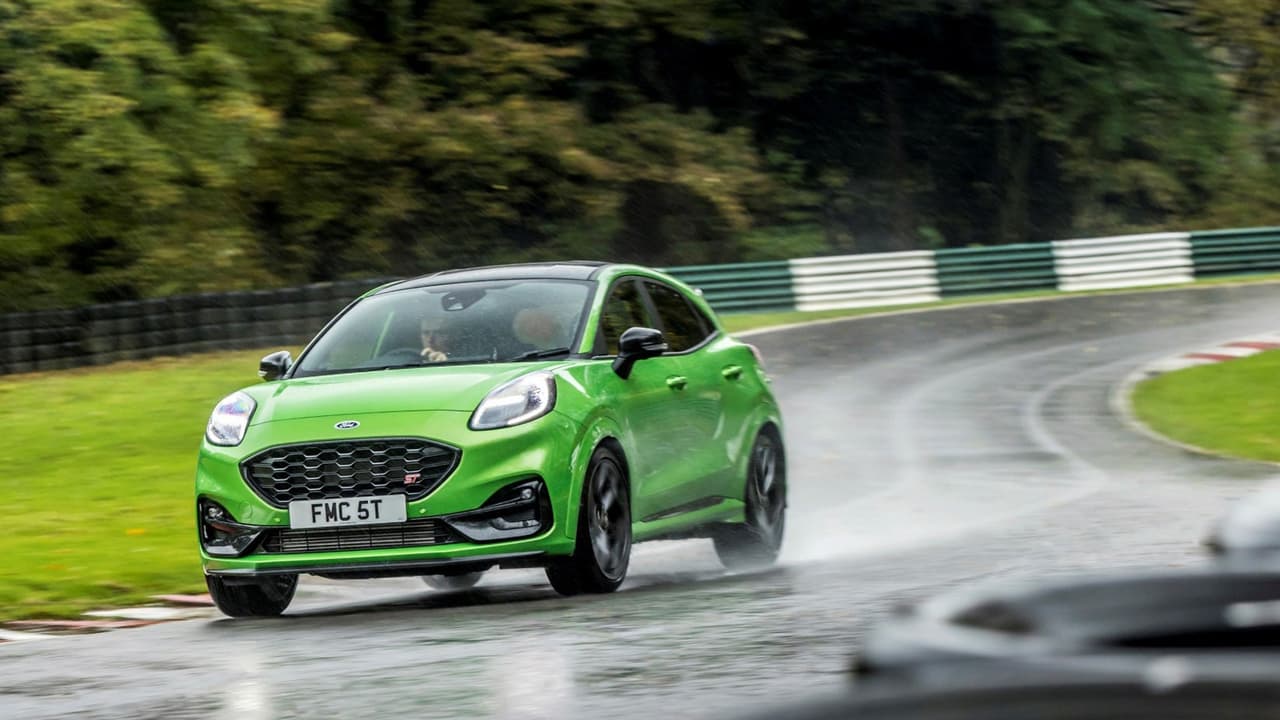 Ford Puma ST on racetrack