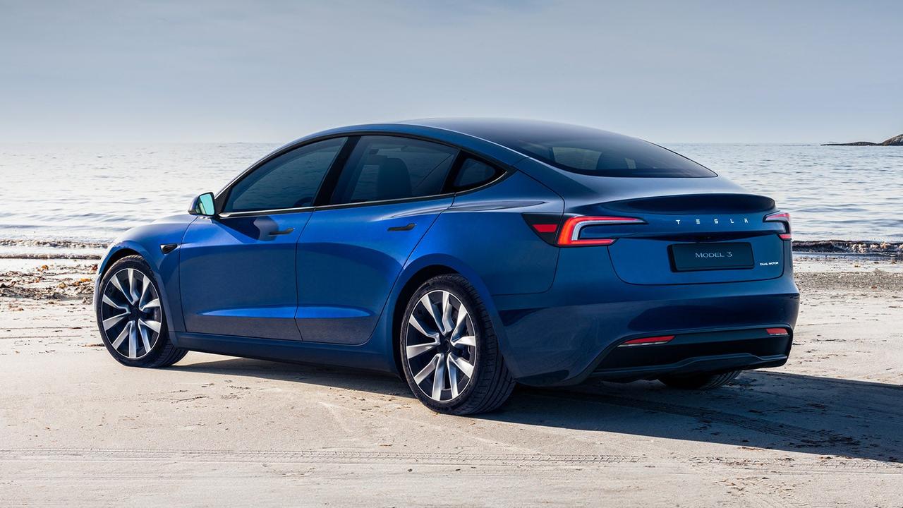 Tesla Model 3 rear three quarter