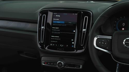 Volvo EX40 settings menu