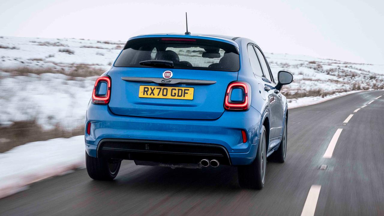 Fiat 500X Sport driving rear view