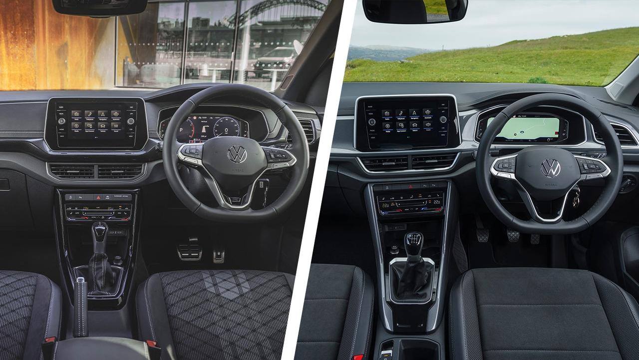 VW T-Cross vs T-Roc interior