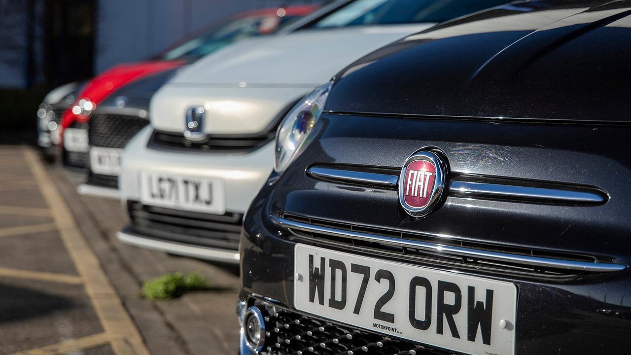Used cars at a Motorpoint store