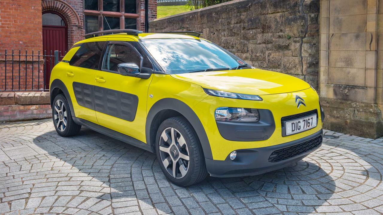 Yellow Citroen C4 Cactus with Northern Irish number plate